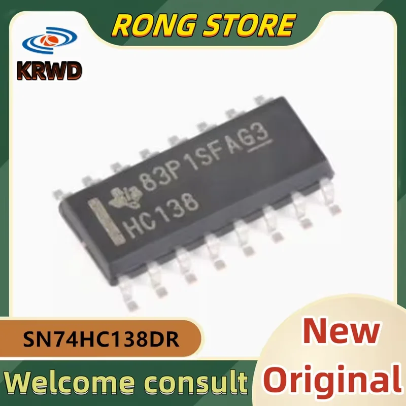 15PCS HC138 New and Original Chip IC SN74HC138DR 74HC138DR SOP16 3-line to 8-line decoder/multiplexer IC