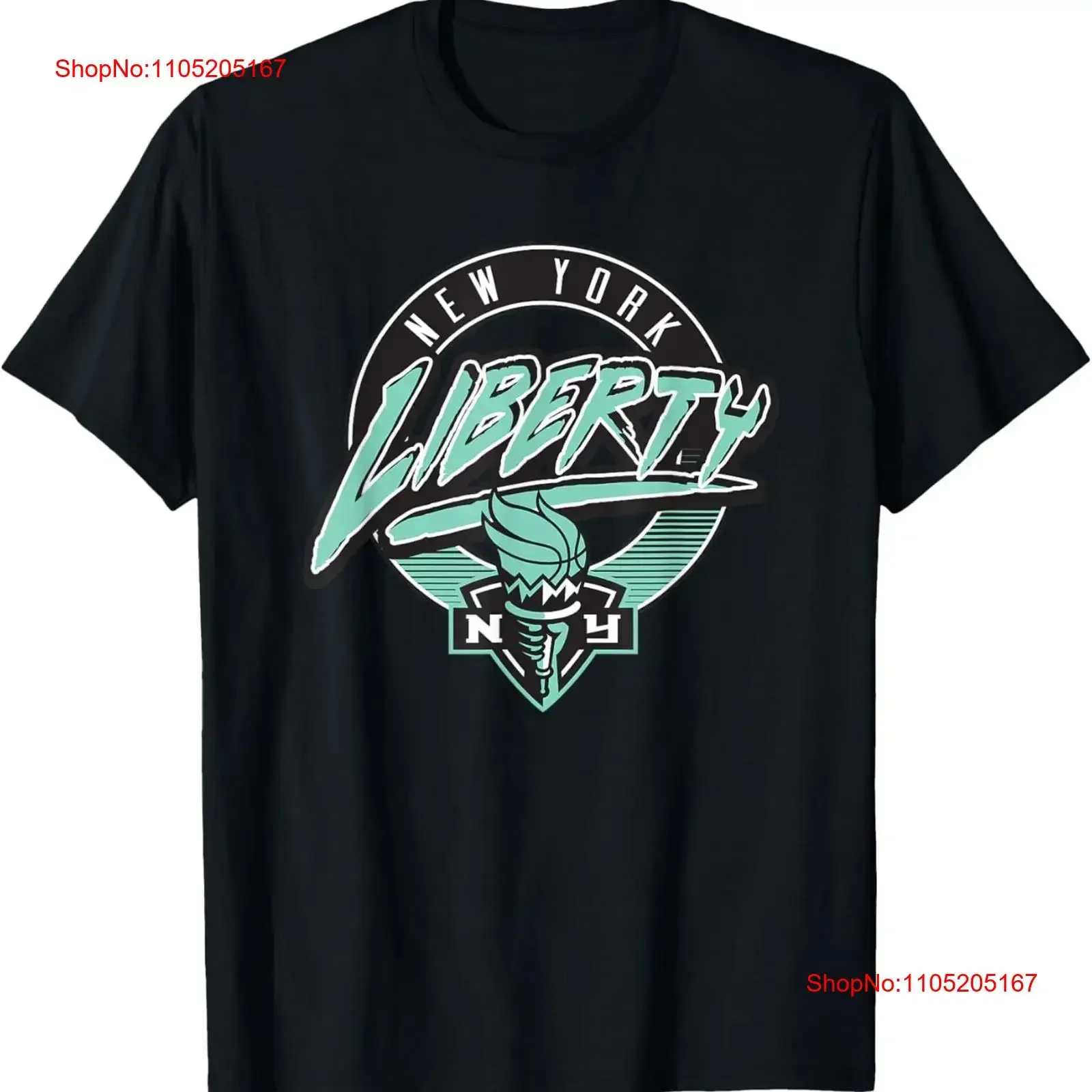 Wnba oficial nova york liberty make it rain t camisa vintage lavado versátil elegante topo para uso diário moda streetwear