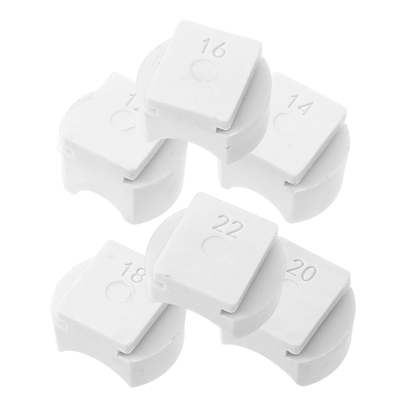 

6pcs White Ring Bender Dies Accessories for DIY Jewelry Making Small Ring Bending Machine Parts Plastic Tools