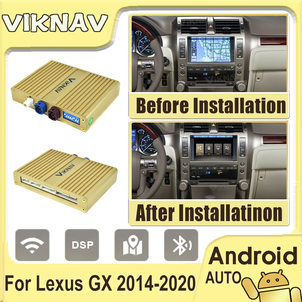 Linux Interface Decoder Box For Lexus GX 2014-2020 Mirror Link Wireless Carplay Android Auto AirPlay Head Unit