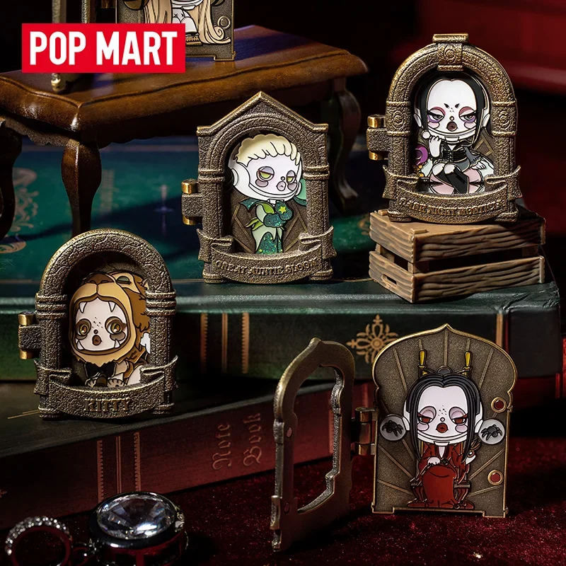 

Popmart Skullpanda The Addams Family Series Badge Kawaii Action Figure Refrigerator Magnetic Suction Brooch Decoration Kid Gifts