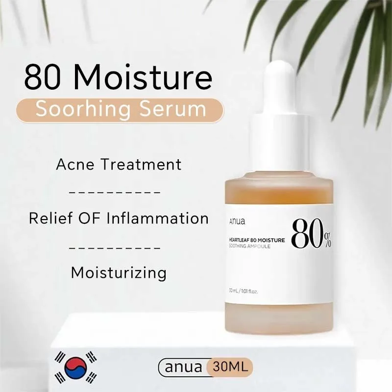 Anua Heart leaf Skincare 80 beruhigende Ampulle 30ml hoch konzentrierte haut beruhigende Serum feuchtigkeit spendende Panthenol beruhigende Behandlung