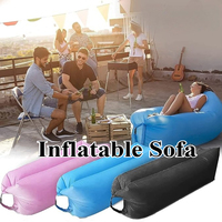 Inflatable Lounger Air Sofa Hammock Inflatable Couch for Camping Portable Waterproof Anti-Air Leaking Pouch Couch Air Chair