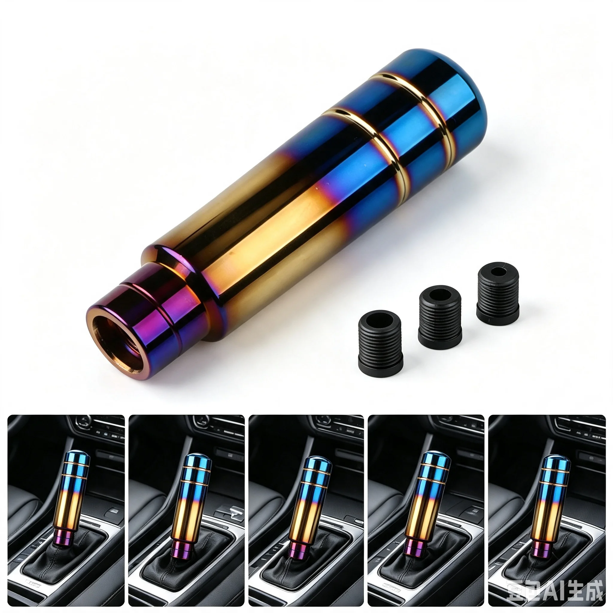 Universal 13cm Car Aluminium MT Gear Shift Knob Manual Replacement Shifter Lever Roast Blue Color Fit For Honda Toyota Nissan