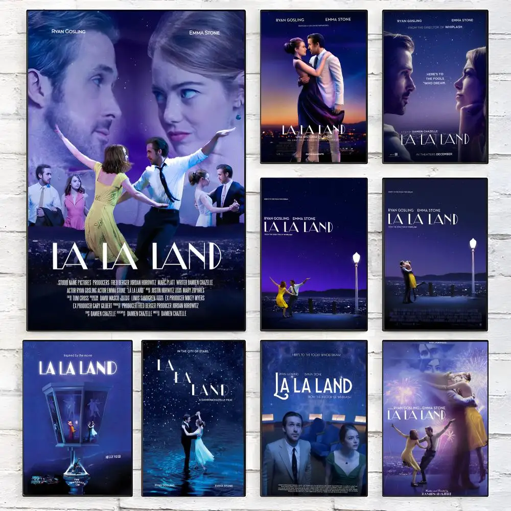 L- La La Land Poster High-definition waterproof poster stickers, suitable for bedroom, living room, home decoration