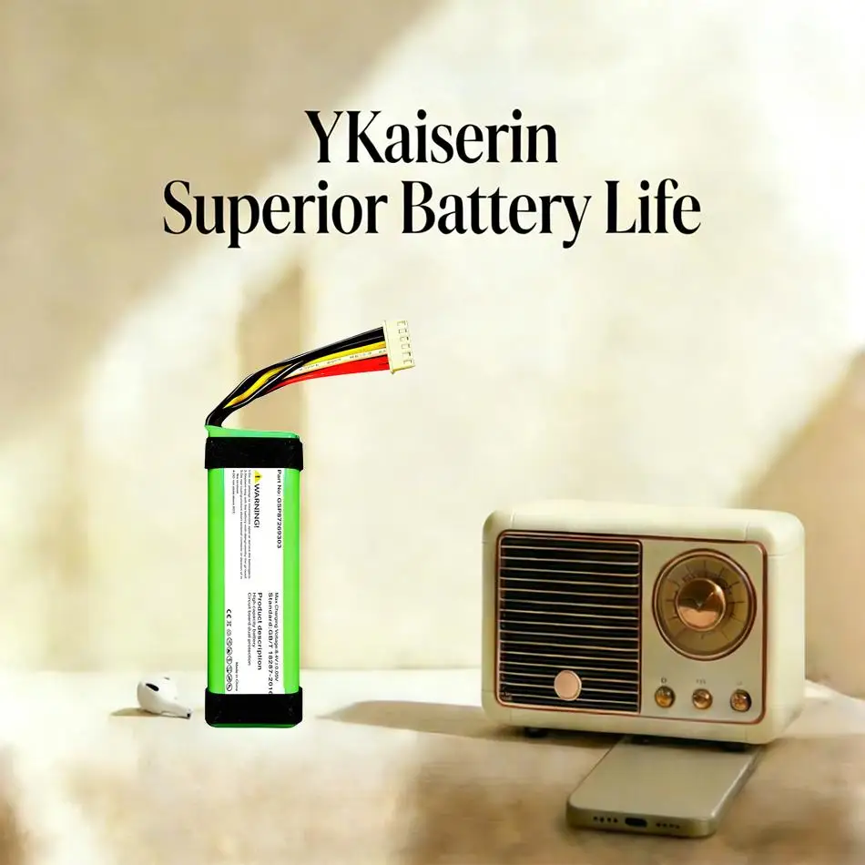 

Аккумулятор для наушников 6000 мАч, премиум-класса, замена для Harman GSP872693 03, маленький, янтарный, высокой емкости