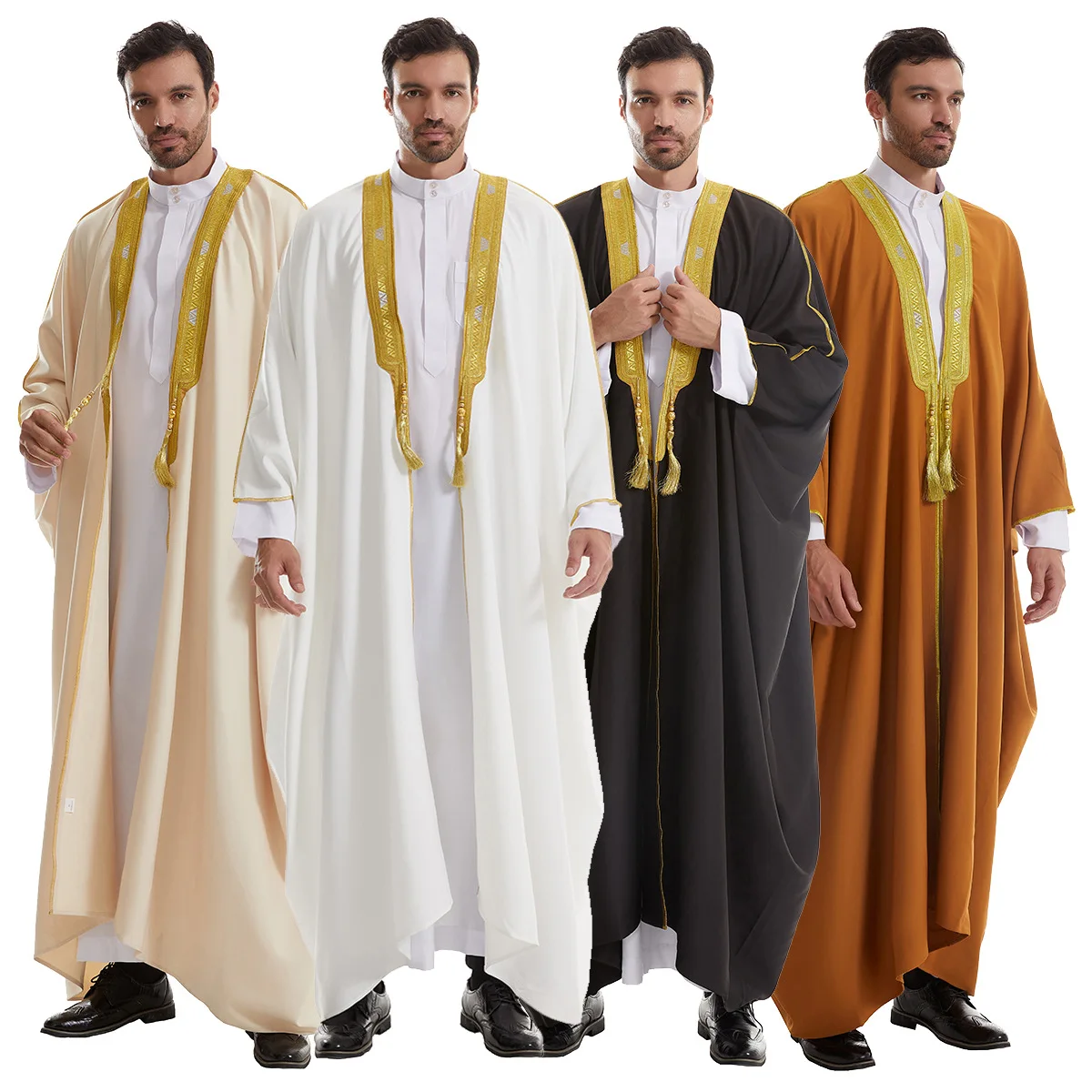 Long Dress for Men Abaya for Muslim Jubba Thobe Cardigan Islamic Ramadan Kimono Long Robe Saudi Arabic Musulman Caftan Dubai Aba