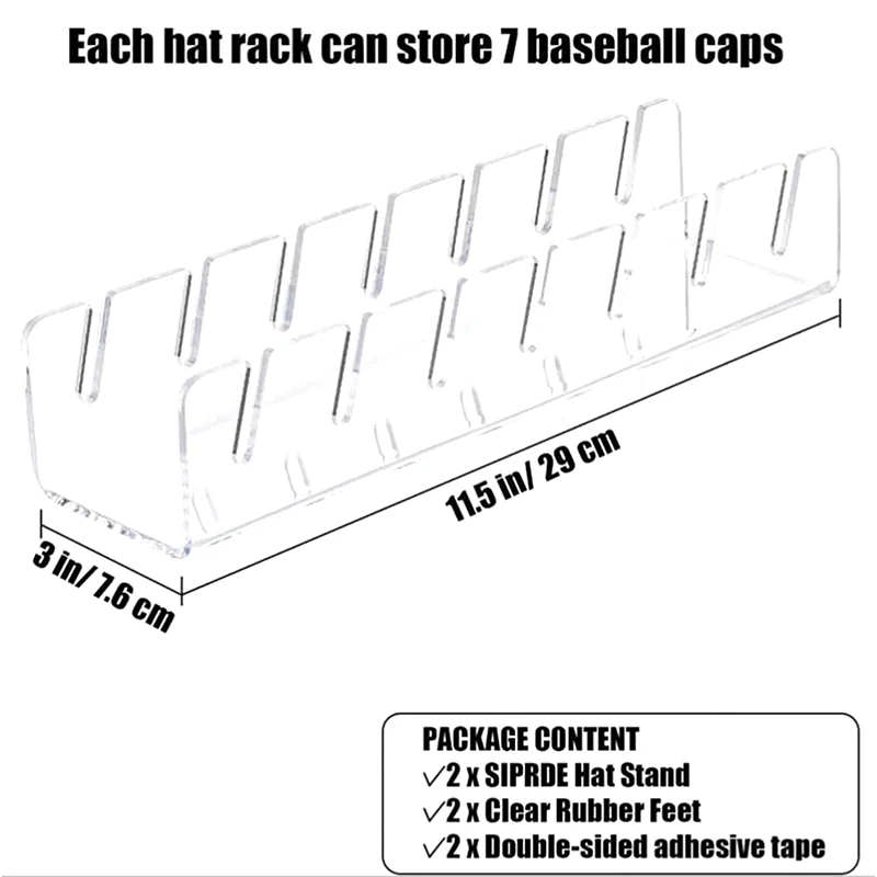 Acrylic Hat Baseball Cap Display Rack for Storage