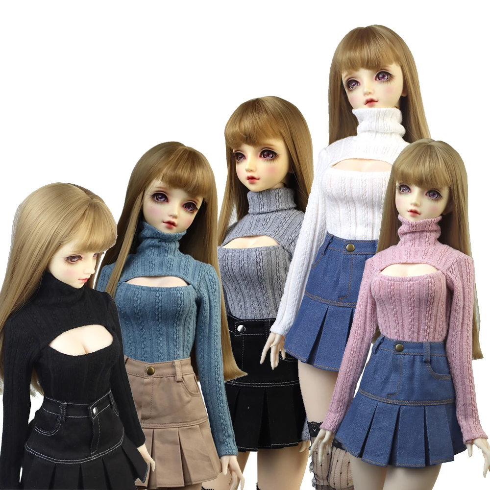 BJD doll dress mini skirt denim hundred skirt 43-60CM 1/4 1/3 SD DD toy ball joint doll accessories girl gift