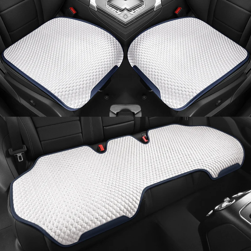 2024 New car seat cushion with backrest, four seasons matching with three sets of polyester fiber breathable and comfortable sea