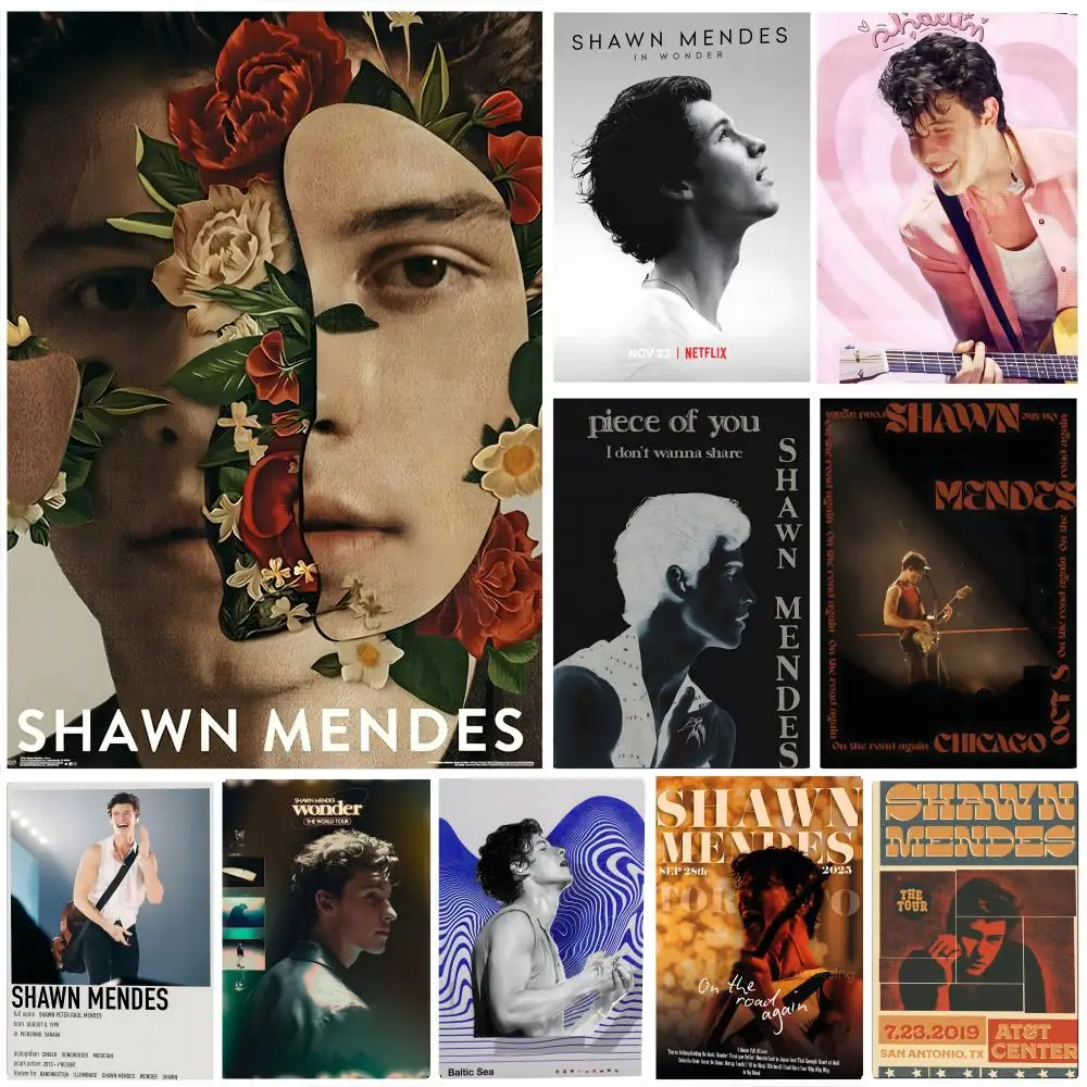 Singer S-Shawn M-Mendes Poster HD art, waterproof, sticky wall, home decoration (living room, bedroom, bar), aesthetic