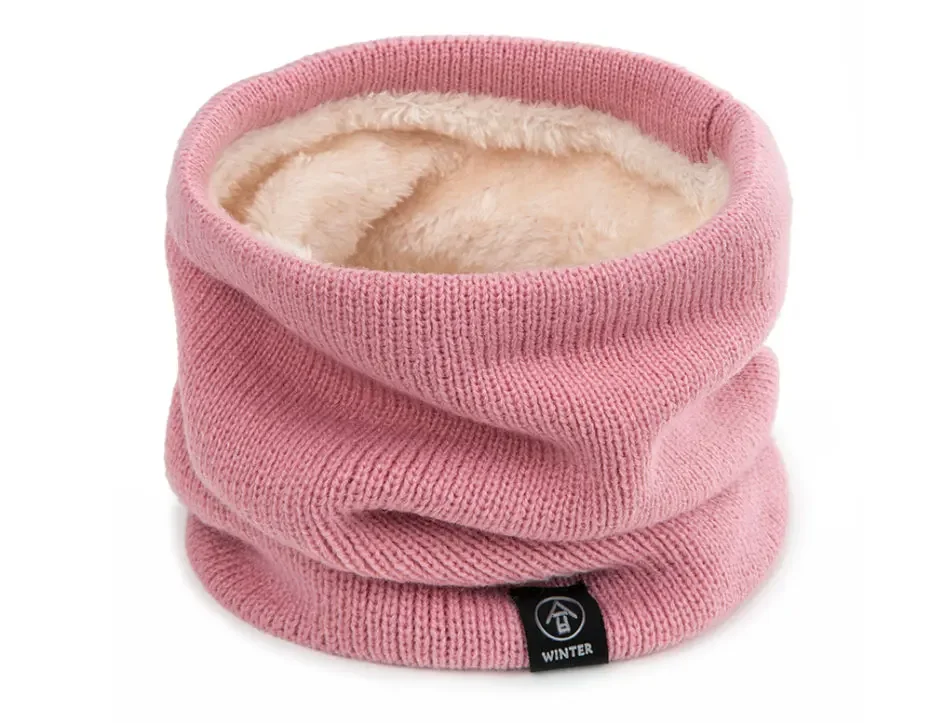 Winter Warm Schal Für Jungen Mädchen Kinder Baby Halswärmer Dicke Wolle Kragen Snood Baumwolle Gestrickte Ring Schnee KALT – Detail 11
