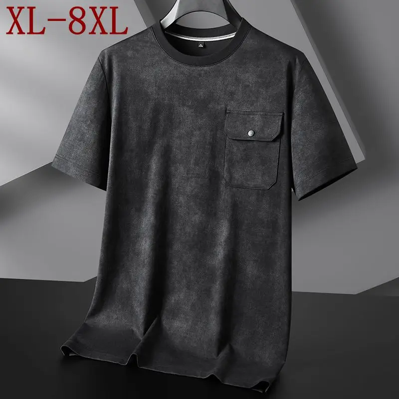 

8XL 7XL 6XL Tie-Dye Style T shirt Men Tops 2026 New Summer High End Luxury Cotton T-Shirts Homme Casual Oversized Tshirt Male