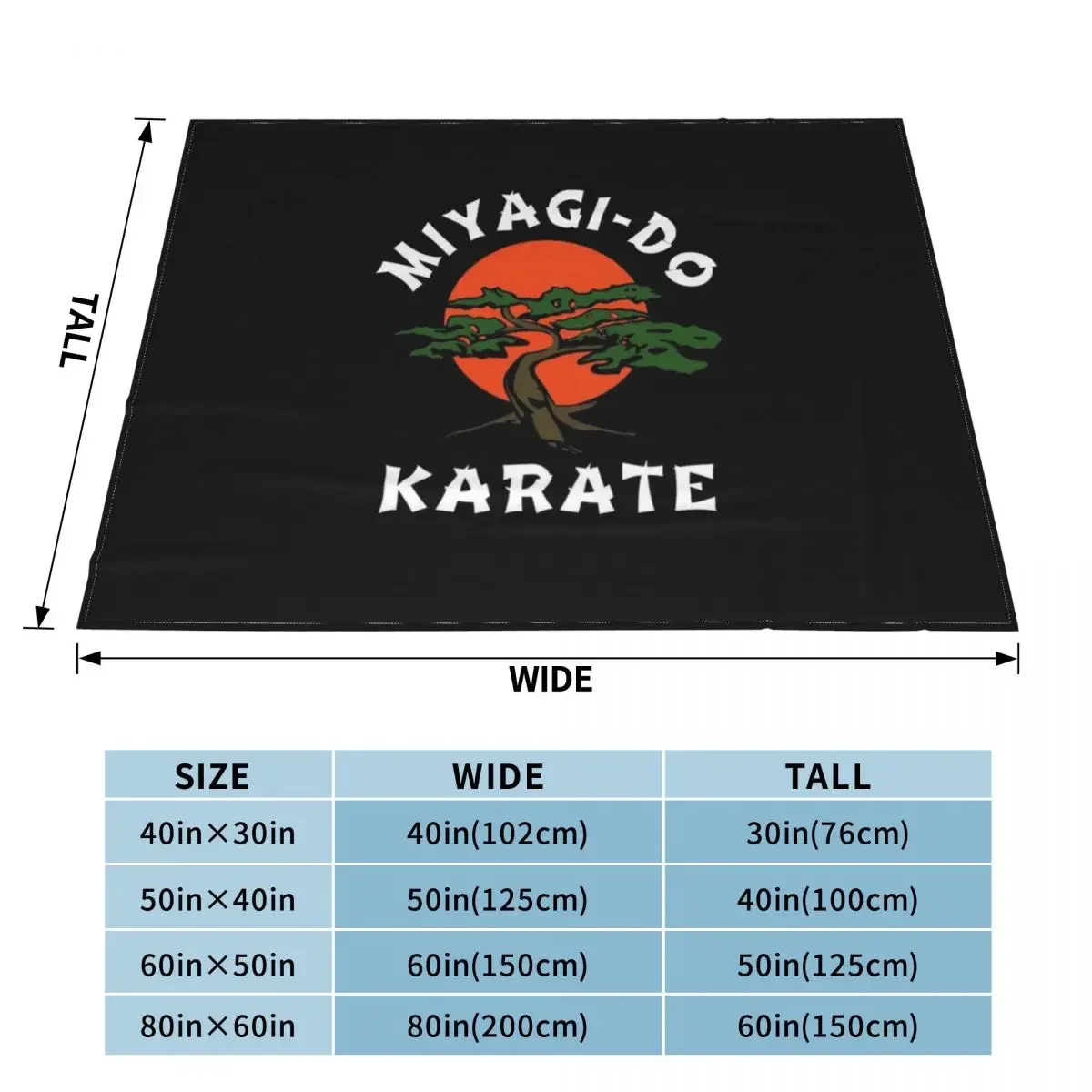 Miyagi Do - HD Graphic - Professionally Designed Throw Blanket Plush Soft Big Weighted christmas gifts Blankets