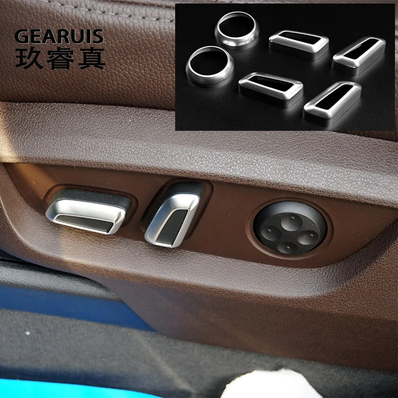 Image of Für Audi Q7 4l 2006-2015 Auto Styling Sitz Einstellung Taste Schalter Knopf Abdeckung Aufkleber Trim Dekoration Innen Auto zubehör