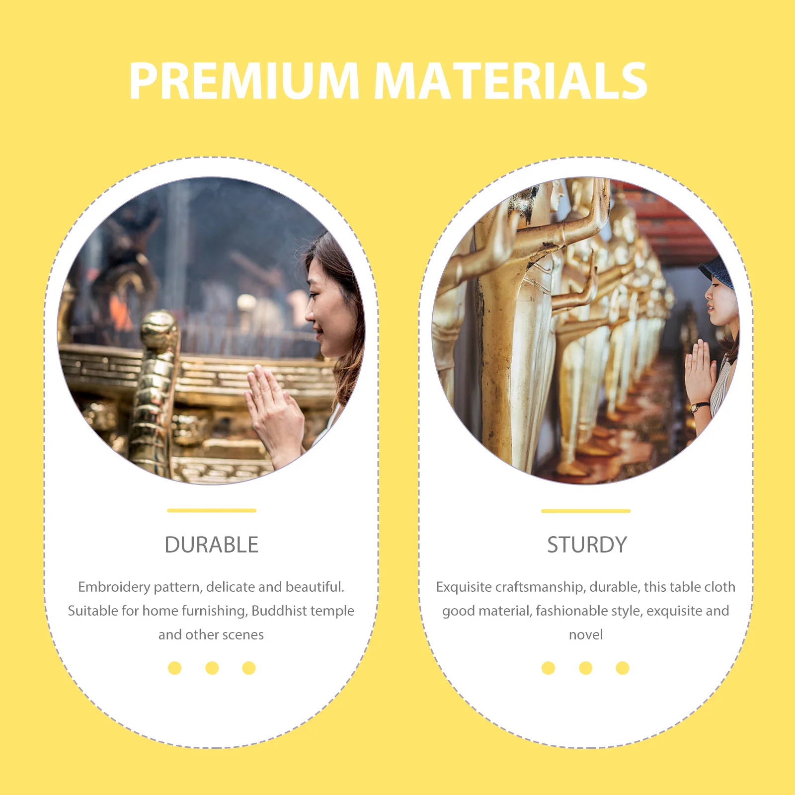 

1pc Lotus Flag Table Cloth Exquisite Embroidered Buddhist Temple Decor Worship Table Cover For Home Festival Use