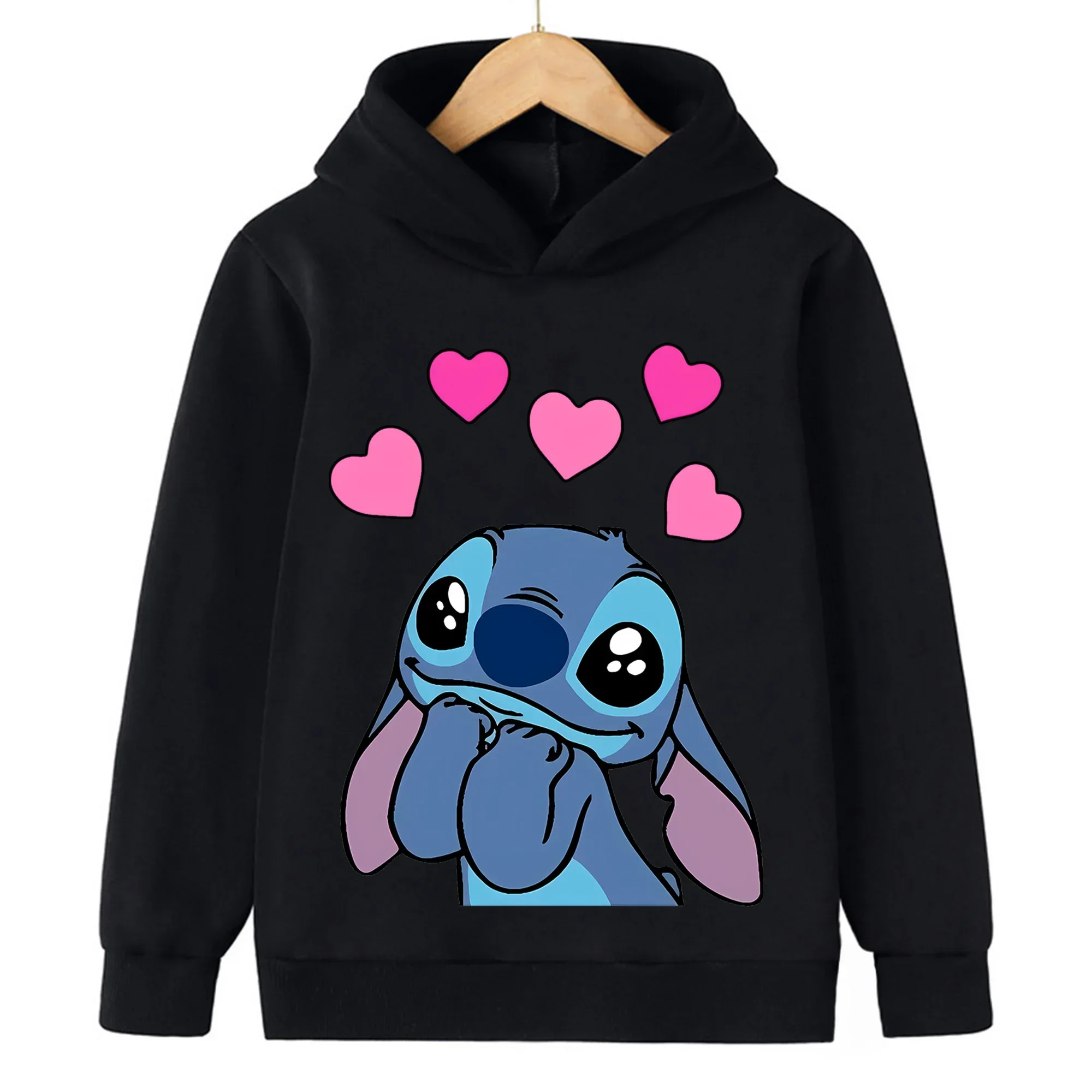 

Cute Stitch Hoodies Sweatshirts Girls Clothes Hood Pullovers Children's Clothing Child Girl Tops Kids Spring Coats Boys Hoodie