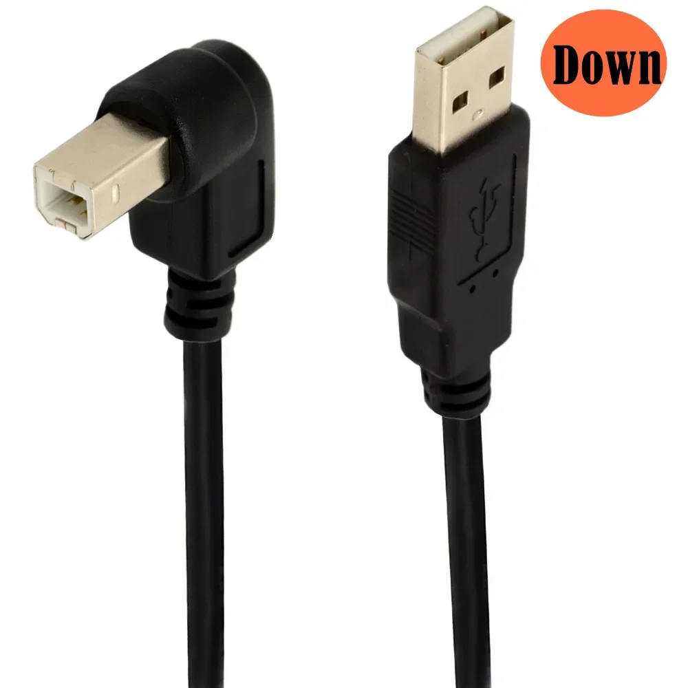 Double elbow Right Left Angle USB A Male to USB B Male Type B BM Printer scanner 90 degree cable 30cm 100cm BM Angled Cable 1.5m