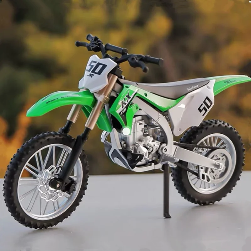 1:12 Kawasaki KX450 Alloy Road Sports Motorcycle Model Diecast Metal Mountain off-road Motorcycle Model Simulation Kids Toy Gift