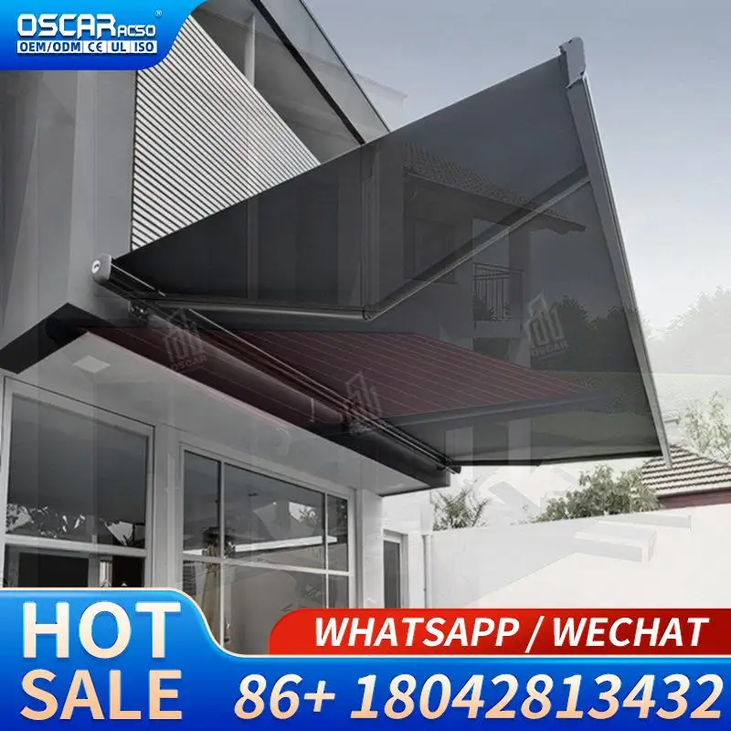 

Motorized Full Cassette Homey Side for Patio Garden Balcony Retractable Awning