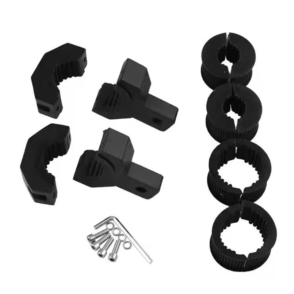 2 Stück Lichtleisten-Montageset, schwarz, 19–30 mm, universelle Rohrklemmen-Montagehalterungen für Arbeitsleuchten, Motorradhalterungen, 0,75, 1, 1,25 Zoll