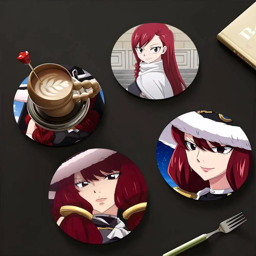 1pc Irene Belserion Fairy Tail Wooden Coaster Colour Printing Cup Mat Home Desk Decoration Gifts