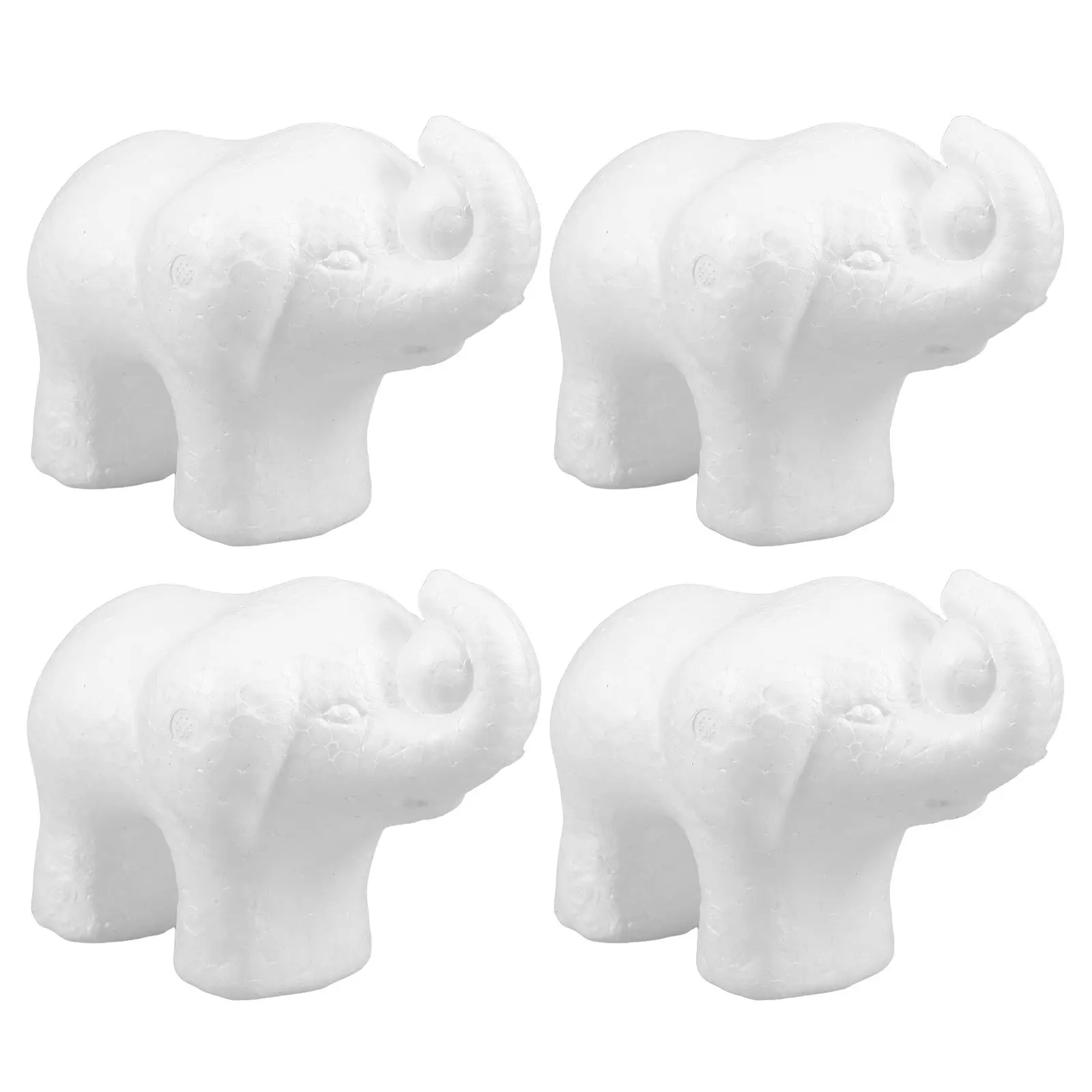 4Pcs 15Cm Foam Elephant Ornaments for Kids Art Class Preschool DIY Painting Animal Decorations Small Animals Figures