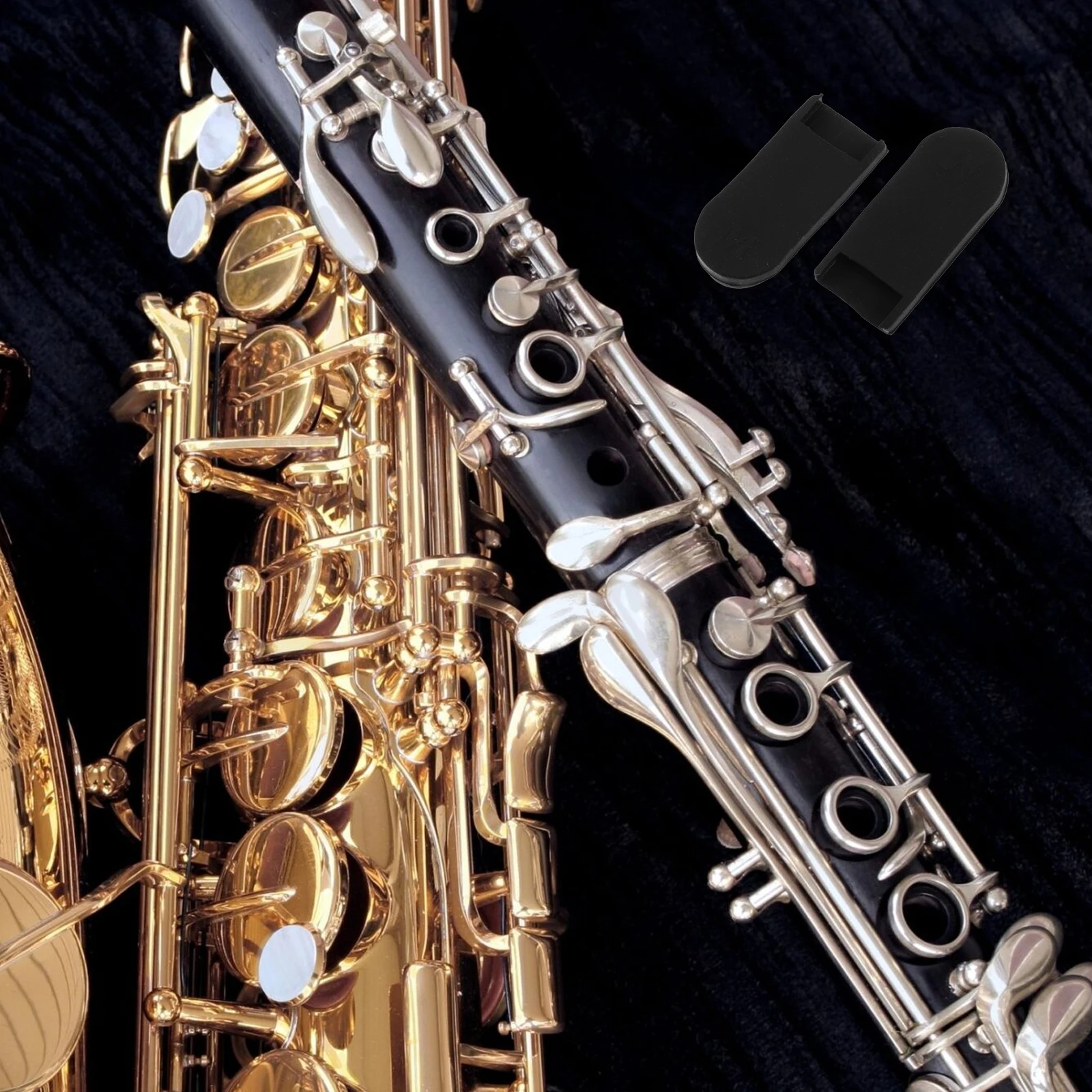 

2 Pcs Saxophone Finger Rest Hand Silicone Thumb Human Use Cushion Silica Gel Cushions for Soprano