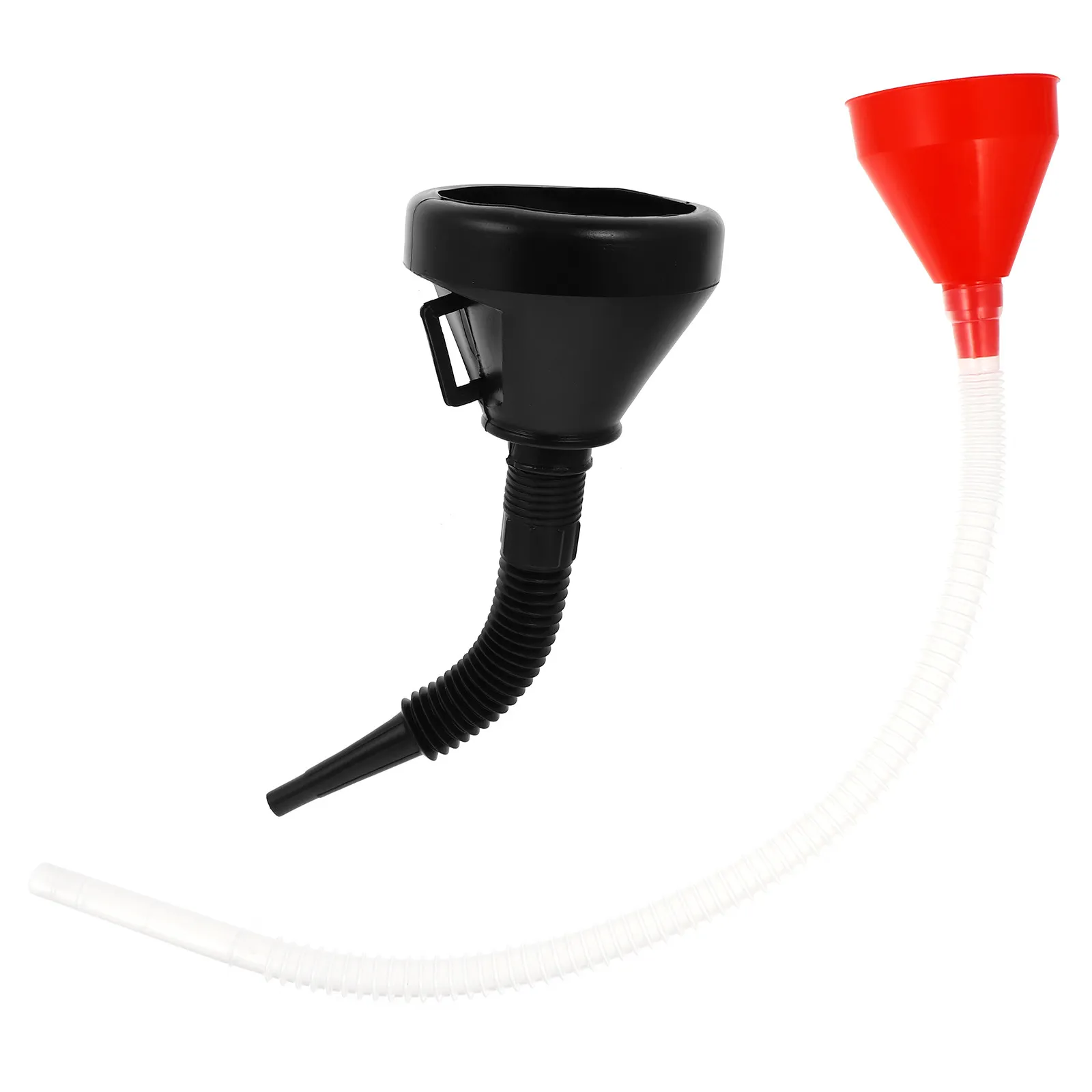 

2pcs Oil Funnel Kit Long Mouth Plastic Fluid Funnel For Engine Oil Vehicle Transmission Car Use Automotive