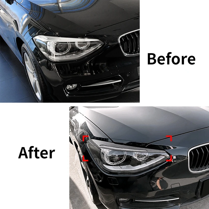 2 個 ABS ヘッドライト眉毛まぶた に適合BMW 1er F20 F21 フェイス