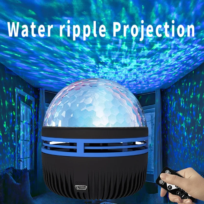 

New Galaxy Projector Aurora RGB 5V Auto Rotating Sound Activated DMX Remote Control Home Theater Room Decorations Night Lights