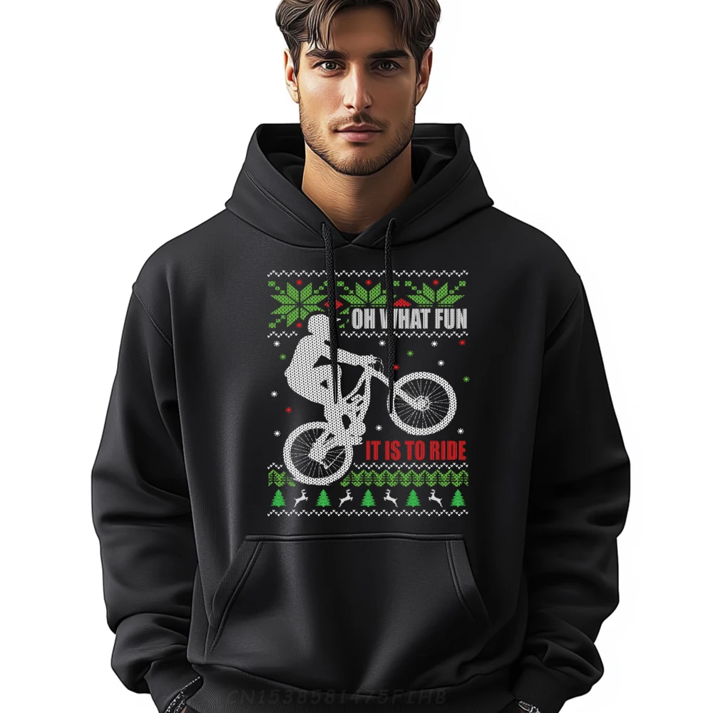 

Mountain Bike Ugly Christmas Luxury Clothing Pullover Hoodies For Men England Style Man Sweatshirts