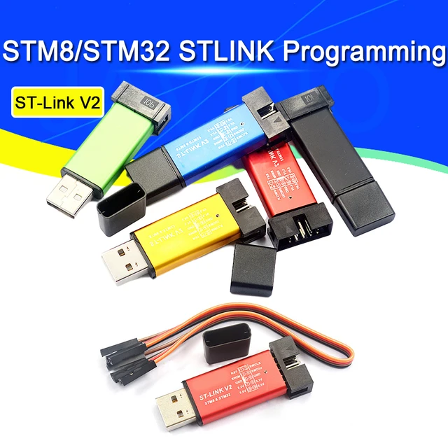 ST LINK Stlink ST-Link V2 Mini STM8 STM32 Symulator pobierania programatora Programowanie z osłoną Kabel DuPont