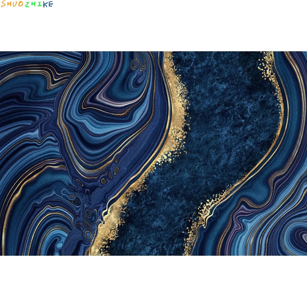 Marble Texture Backdrops Black White Color Pattern Baby Shower Food Jewelry Cosmetics Makeup Paragraphy Background Decor Banner