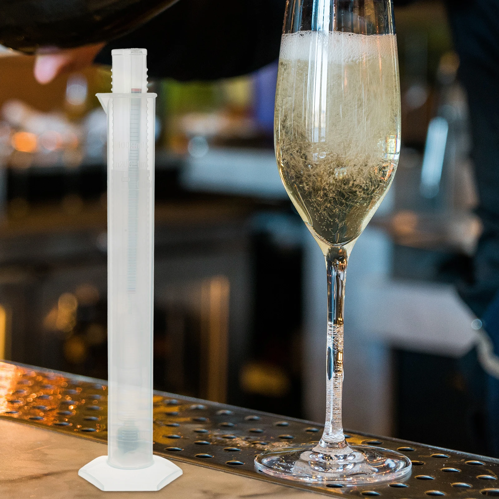 

1Set Alcohol Hydrometer Plastic Test Jar Kit Scale Hydrometer for Home Brew Beer Wine Specific Gravity Measurement