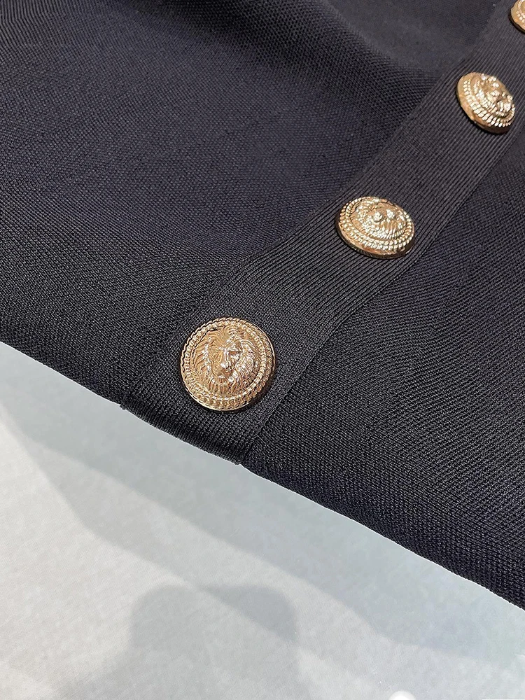 Hohe Taille gestrickt Bla Dr Hepburn Sle Sommer Damen Faion High-End-Kleidung Gürtel Wrap Dr A-Linie Silhouette