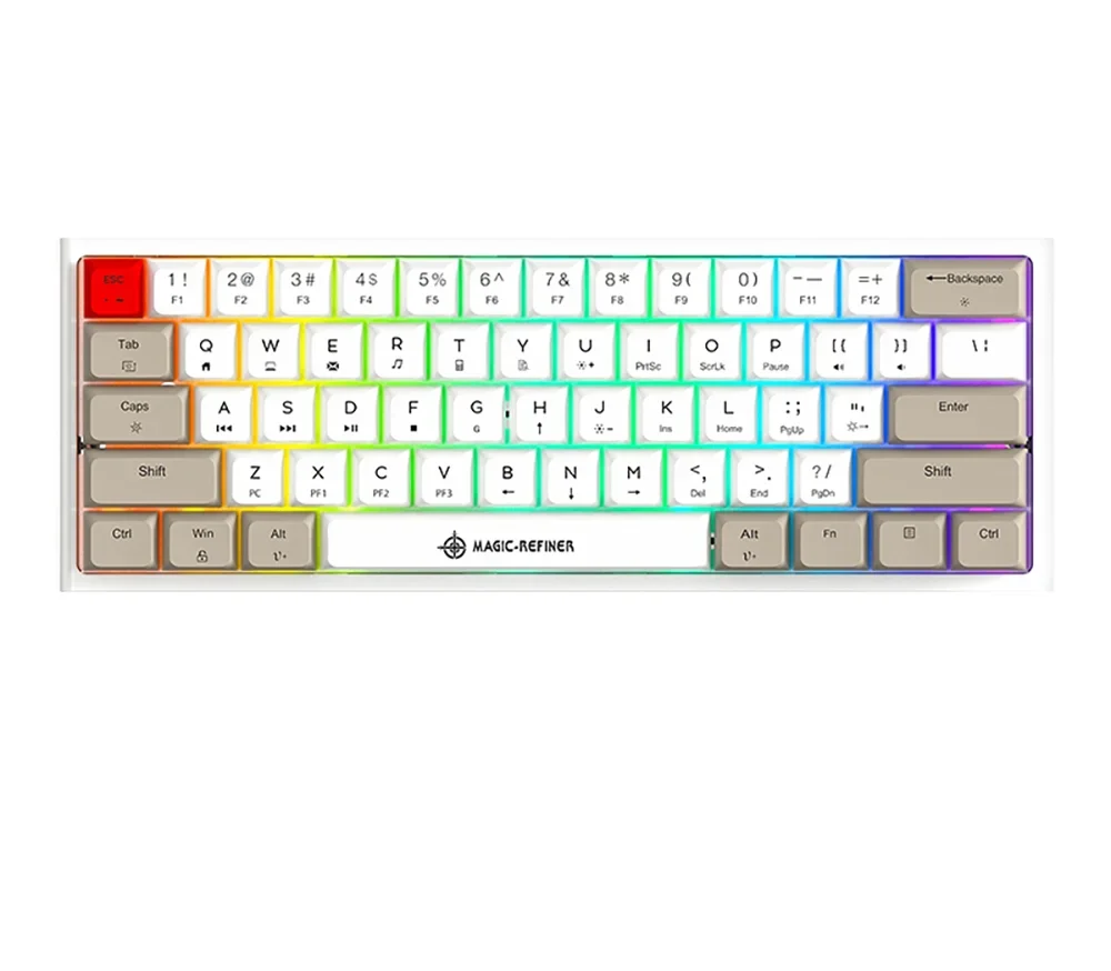 

Механическая игровая клавиатура с прямой доставкой и белыми красными колпачками для клавиш своими руками