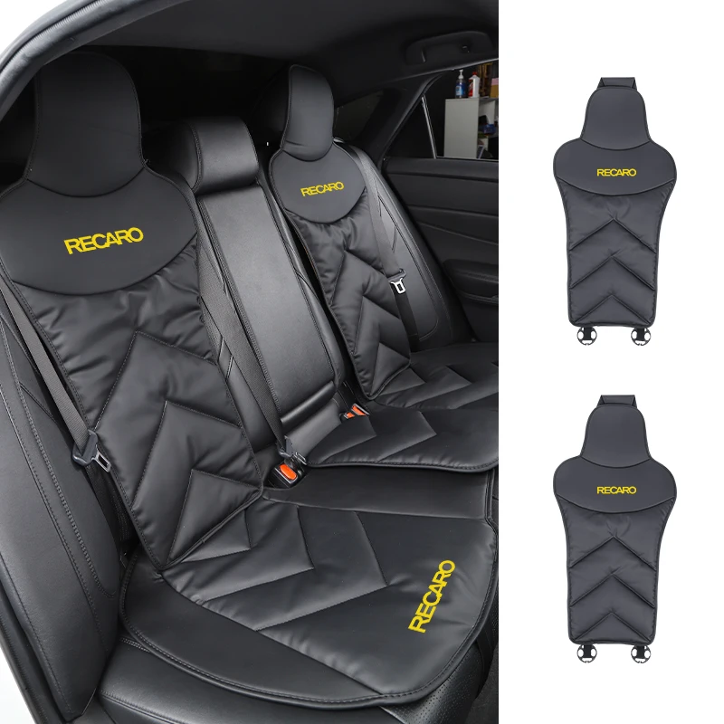

Car Front Rear Seat Cover Cotton Leather Cushion Backrest Protective Mat For Recaro Racing Auto Accessories