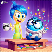 Disney DIY 5D Diamond Painting Cartoon Brain Intelligence Team Full Drill Mosaic Sadness Home Decoration Gift