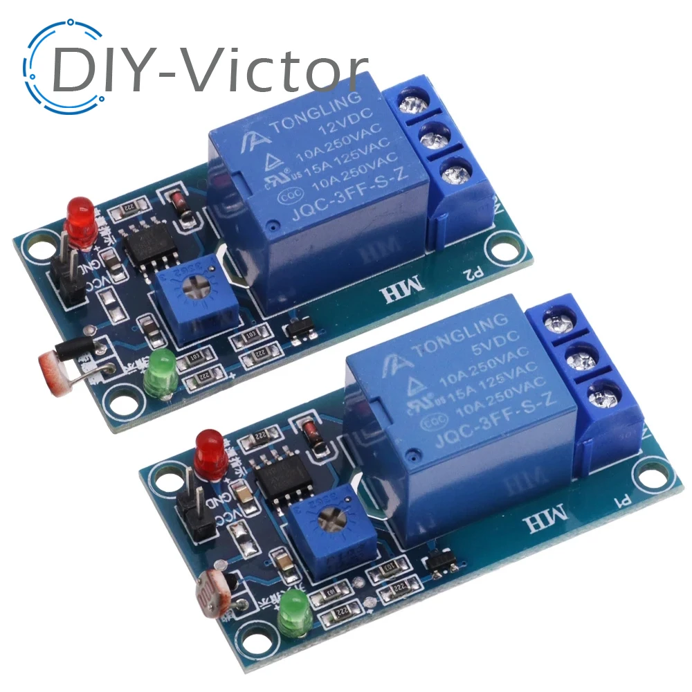 5V 12V Light Photoswitch Sensor Switch LDR Photoresistor Relay Module Light Detection Photosensitive Sensor Board For Arduino