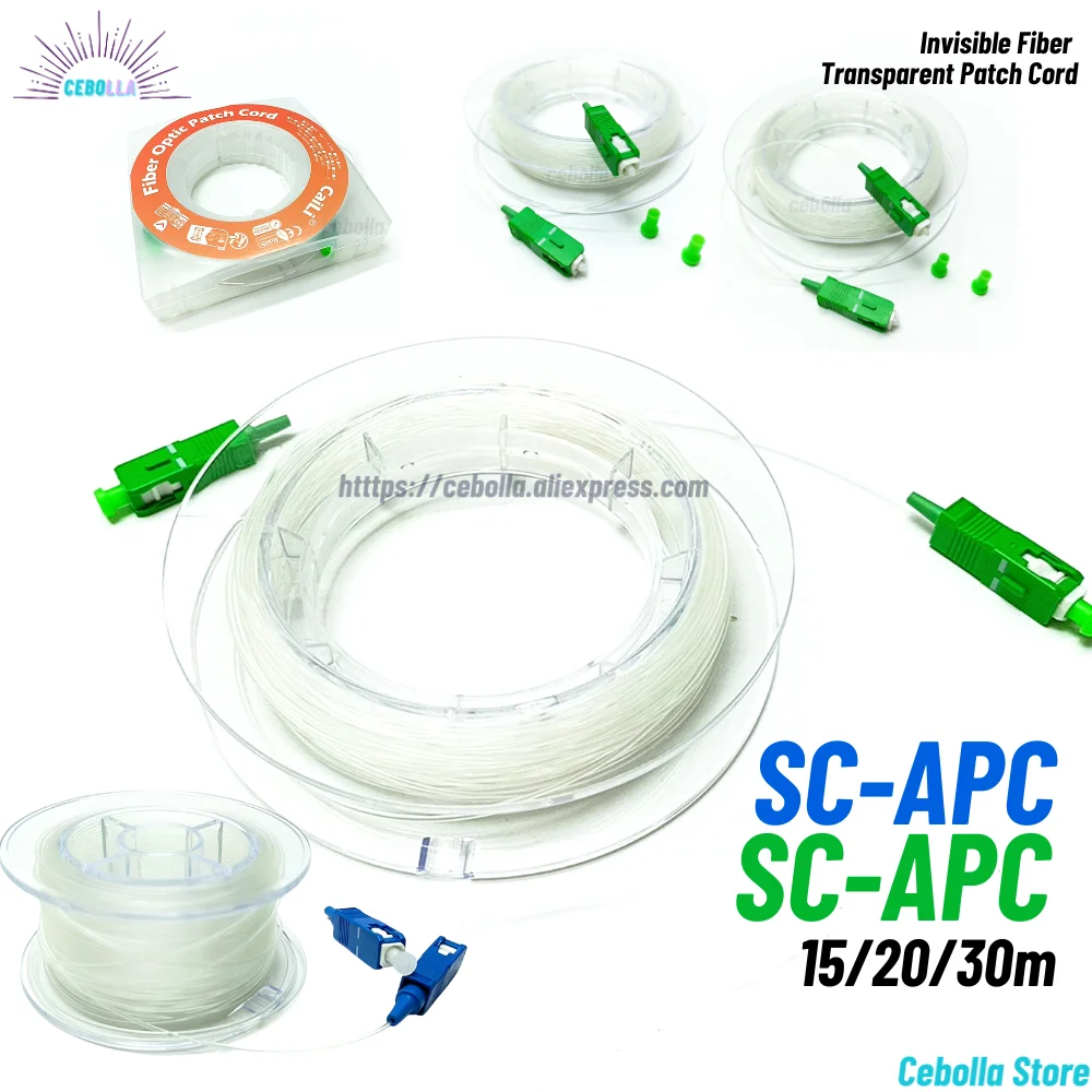 

Transparent (TAC)- SC-SC Jumper-SM(OS2)-G657A2-Bend Insensitive Fiber-APC UPC-Invisible Optical Cable