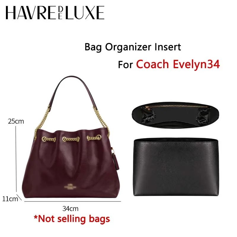バッグオーガナイザーインサート Evelyn34 用耐久性のあるファッション防水ギフトバッグサポートストレージインナー修正バッグアクセサリー