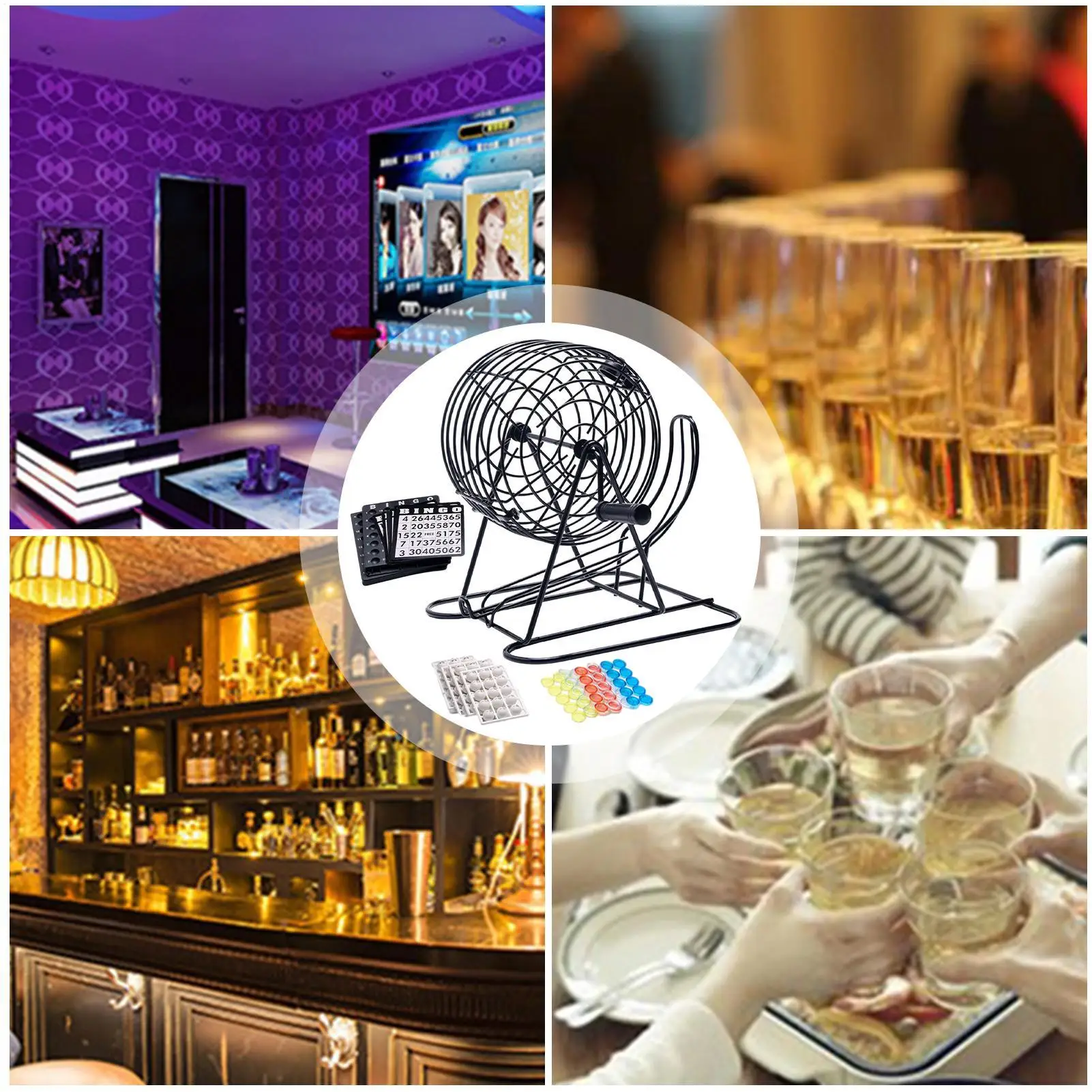 

Bingo Machine Cage Deluxe Lottery Ball Machine Game Lottery Ball Machine Party Group Entertainment Tabletop Board Game Sweepstak