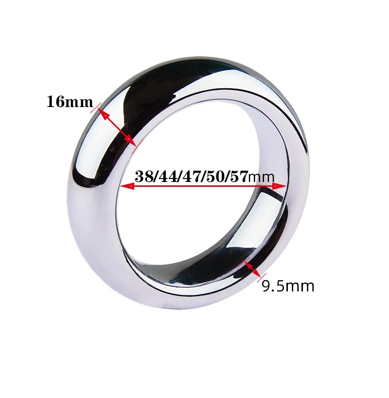 Super Smooth Penis Ring Sex Toys For Men Stainless Steel Large Cock Ring Penis Scrotum Pendant Ball Stretcher Metal Cockring