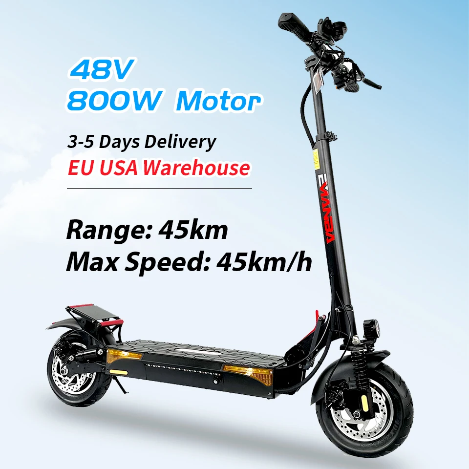 

Electric Scooter for Adults, Powerful Kick Scooter, Off Road Tire, Electric Kick Scooter, EU, US Warehouse, 48V, 800W, 10in