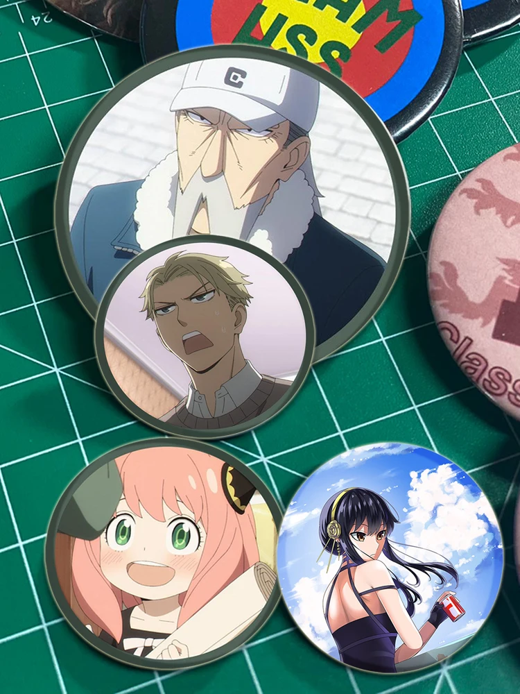 32/44/58mm Hot Anime SPY X FAMILY Brooch Anya Forger Yor Forger  Cosplay Pins Clothes Bags Accessories Gifts