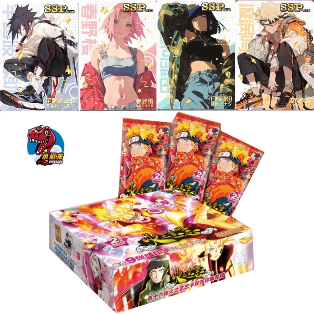 

2024 Newest HY-1602 Naruto Collection Card Little Dino Hinata Sakura Sasuke Booster Box TCG Hobby Gift Birthday gifts