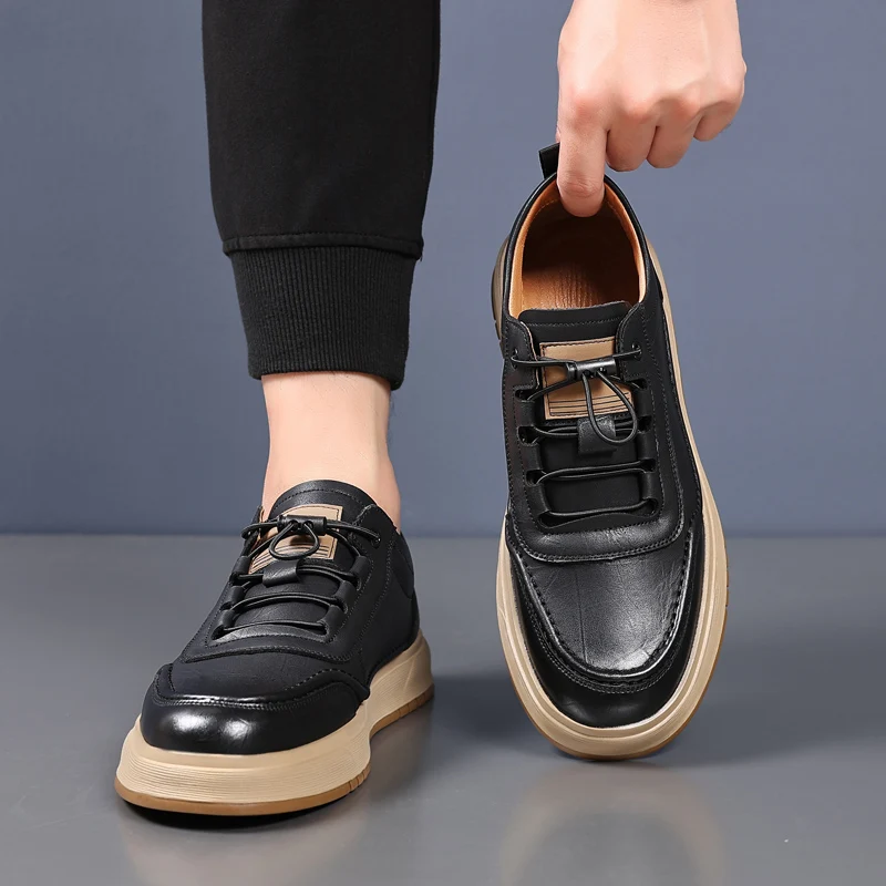 

Men's Classic Board Shoes Minimalist trendy casual style Walking or outdoors Hot selling young shoes Black brown Retro New