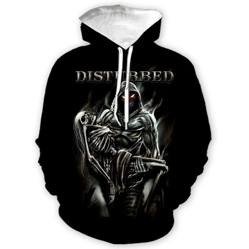 Disturbed Rock Band Hoodie 3D Print Hooded Men/Women Sweatshirt Unisex Streetwear Pullover Casual Tracksuits