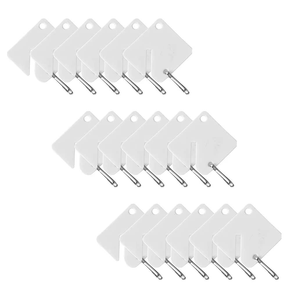 

60pcs Acrylic Keychains Durable Blank Tags Sturdy Ring Hotel Key Cabinets Luggage Pet Name Labels Identification Accessories